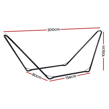 Gardeon Hammock Bed Stand Steel Frame Outdoor Garden-Home &amp; Garden > Hammocks > Hammocks &amp; Accessories-PEROZ Accessories