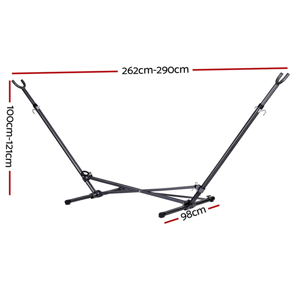 Gardeon Hammock Bed Stand Steel Frame Outdoor Indoor-Home &amp; Garden &gt; Hammocks &gt; Hammocks &amp; Accessories-PEROZ Accessories