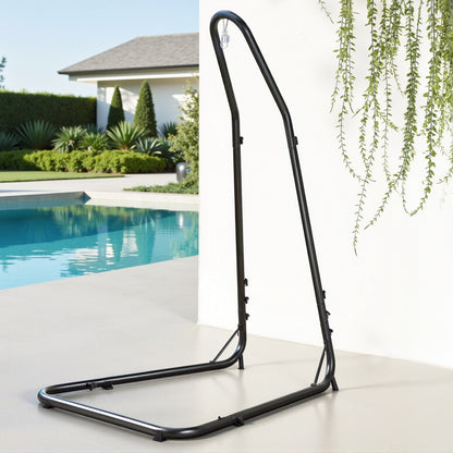 Gardeon Hammock Chair Stand Heavy Duty Steel Frame Black-Furniture > Bar Stools &amp; Chairs > Table &amp; Bar Stools-PEROZ Accessories
