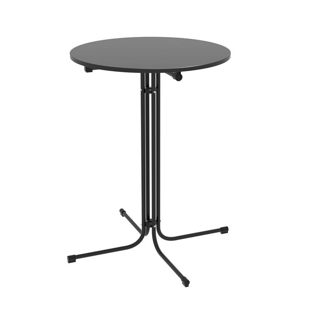 Gardeon Outdoor Bar Table Round Folding Desk Top 109cm Patio Furniture Black-Furniture &gt; Bar Stools &amp; Chairs &gt; Table &amp; Bar Stools-PEROZ Accessories