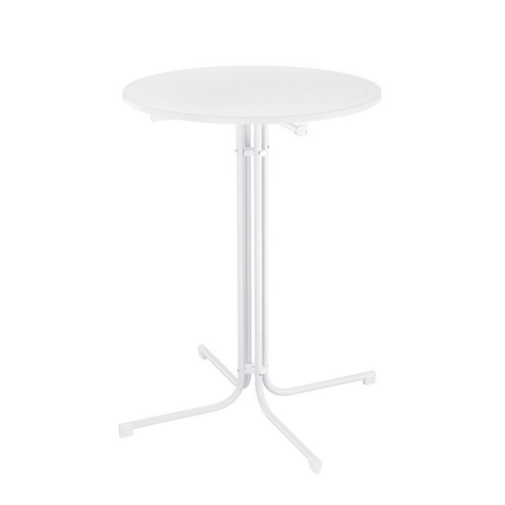 Gardeon Outdoor Bar Table Round Folding Desk Top 109cm Patio Furniture White-Furniture &gt; Bar Stools &amp; Chairs &gt; Table &amp; Bar Stools-PEROZ Accessories