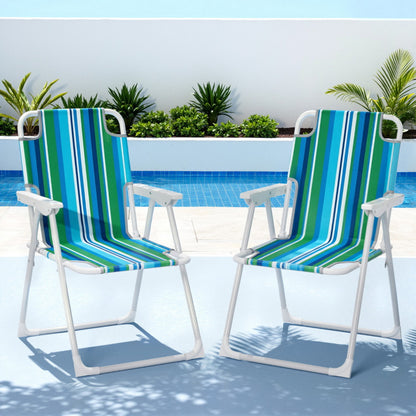 Gardeon Outdoor Chairs Folding Camping Chair Steel Portable Patio Furniture-Furniture &gt; Outdoor &gt; Outdoor Chairs-PEROZ Accessories