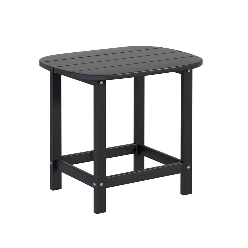 Gardeon Outdoor Coffee Side Table HDPE Desk Patio Furniture Camping Garden Black-Furniture &gt; Outdoor &gt; Outdoor Chairs-PEROZ Accessories