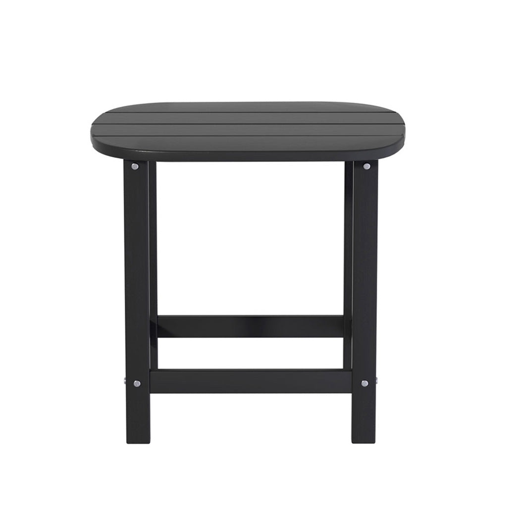 Gardeon Outdoor Coffee Side Table HDPE Desk Patio Furniture Camping Garden Black-Furniture &gt; Outdoor &gt; Outdoor Chairs-PEROZ Accessories