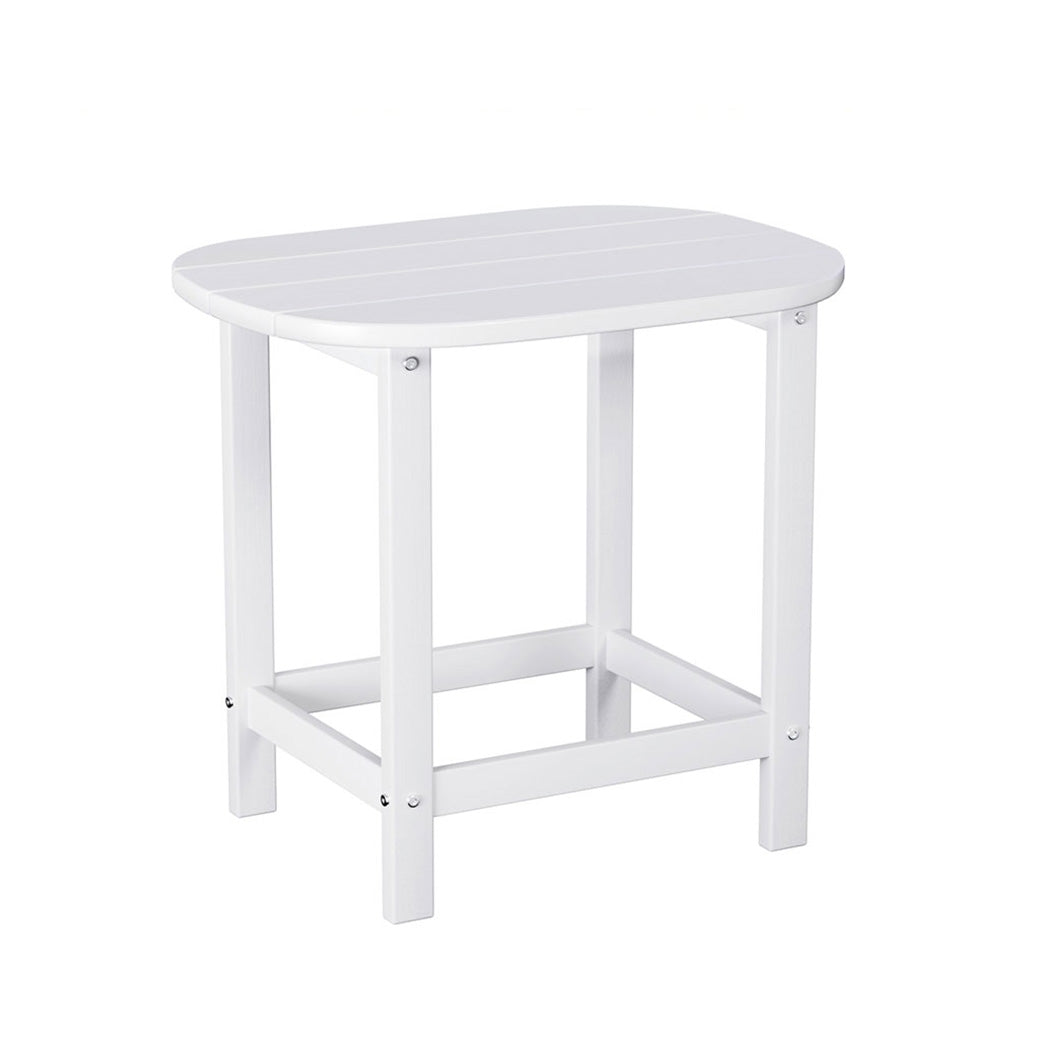 Gardeon Outdoor Coffee Side Table HDPE Desk Patio Furniture Camping Garden White-Furniture &gt; Outdoor &gt; Outdoor Chairs-PEROZ Accessories