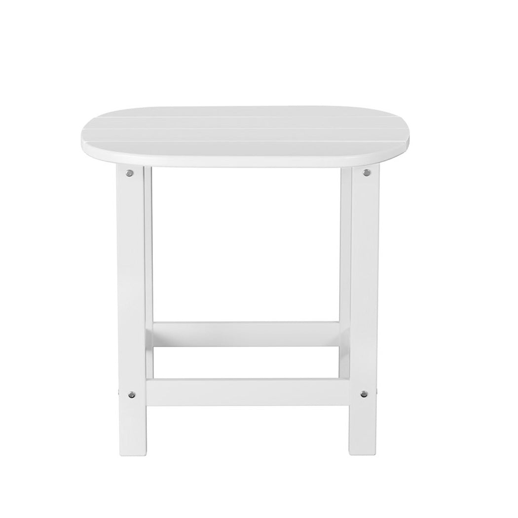Gardeon Outdoor Coffee Side Table HDPE Desk Patio Furniture Camping Garden White-Furniture &gt; Outdoor &gt; Outdoor Chairs-PEROZ Accessories