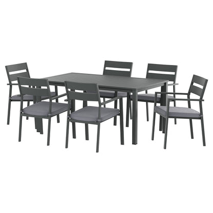 Gardeon Outdoor Dining Set 7 Piece Aluminum Table Chairs Setting Black-Furniture > Outdoor > Outdoor Dining Sets-PEROZ Accessories