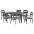 Gardeon Outdoor Dining Set 7 Piece Aluminum Table Chairs Setting Black-Furniture > Outdoor > Outdoor Dining Sets-PEROZ Accessories