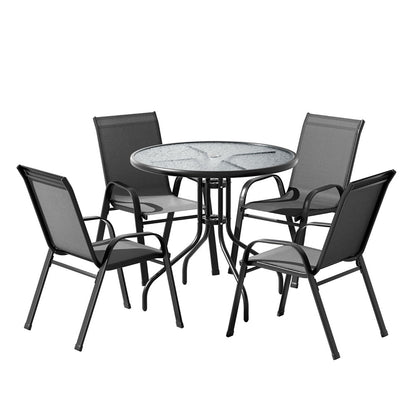 Gardeon Outdoor Dining Set Table and Chairs Patio Garden Furniture Bistro Set-Furniture &gt; Outdoor &gt; Outdoor Dining Sets-PEROZ Accessories