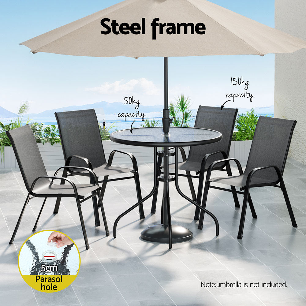 Gardeon Outdoor Dining Set Table and Chairs Patio Garden Furniture Bistro Set-Furniture &gt; Outdoor &gt; Outdoor Dining Sets-PEROZ Accessories