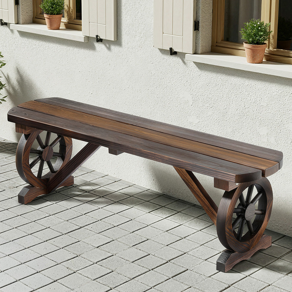 Gardeon Outdoor Garden Bench Seat Wooden Patio Furniture Wagon Dining Chair-Furniture &gt; Outdoor &gt; Outdoor Benches-PEROZ Accessories