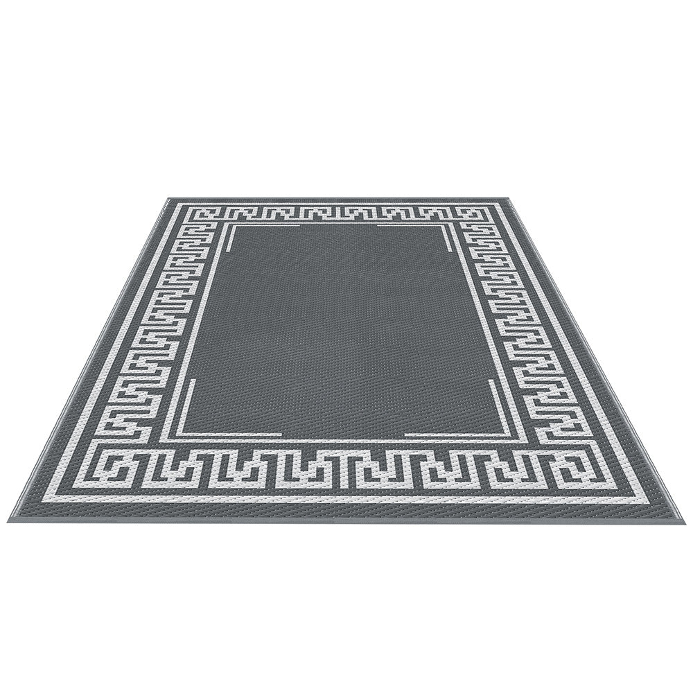 Gardeon Outdoor Rugs 152x244cm Large Carpet Reversible Area Mat PP Dual-Sided Patio Rug Greek Key-Home &amp; Garden &gt; Rugs &gt; Outdoor Rugs-PEROZ Accessories