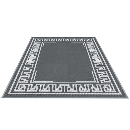Gardeon Outdoor Rugs 152x244cm Large Carpet Reversible Area Mat PP Dual-Sided Patio Rug Greek Key-Home &amp; Garden &gt; Rugs &gt; Outdoor Rugs-PEROZ Accessories