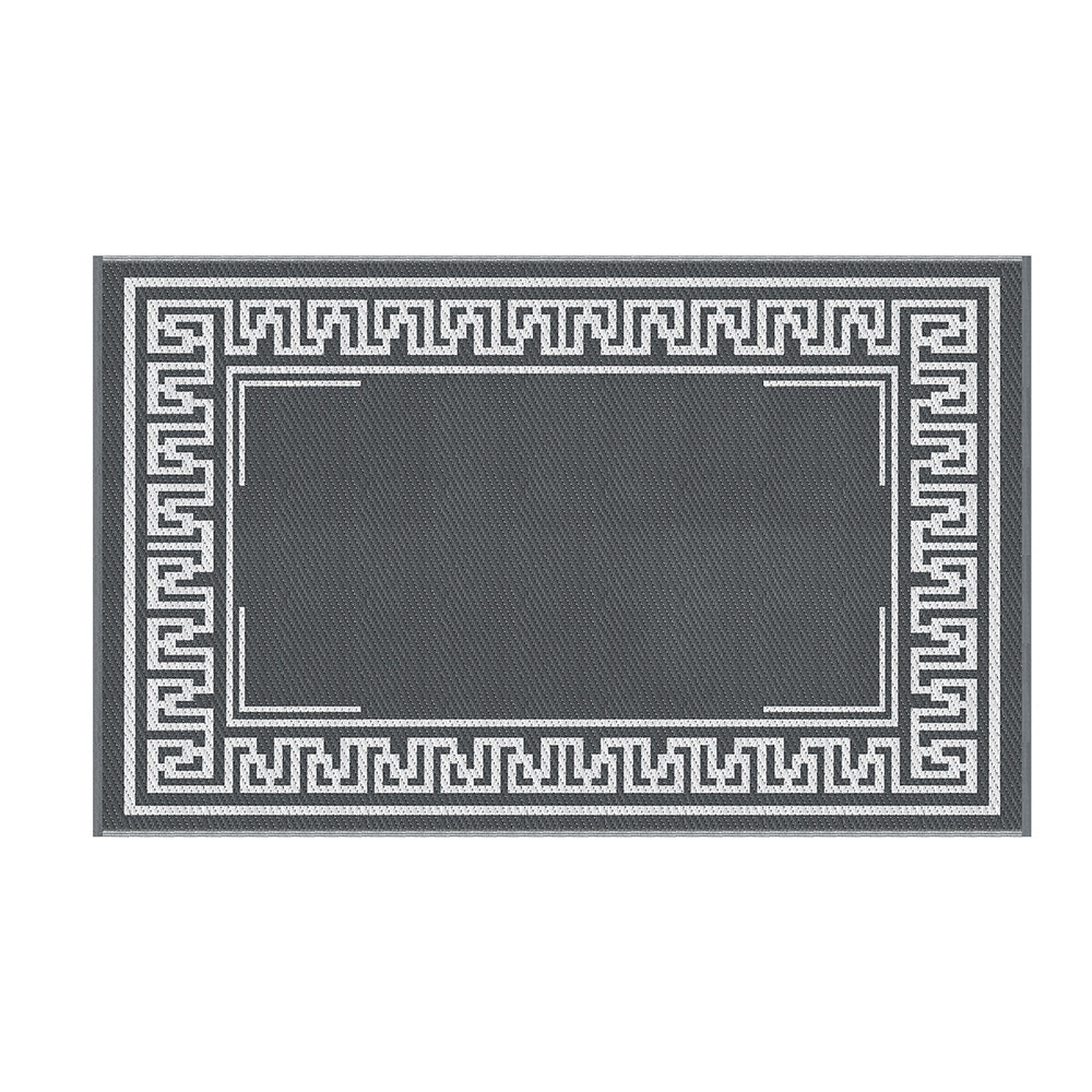 Gardeon Outdoor Rugs 152x244cm Large Carpet Reversible Area Mat PP Dual-Sided Patio Rug Greek Key-Home &amp; Garden &gt; Rugs &gt; Outdoor Rugs-PEROZ Accessories