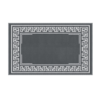 Gardeon Outdoor Rugs 152x244cm Large Carpet Reversible Area Mat PP Dual-Sided Patio Rug Greek Key-Home &amp; Garden &gt; Rugs &gt; Outdoor Rugs-PEROZ Accessories