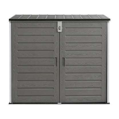 Gardeon Outdoor Storage Box 1170L Container Lockable Cabinet Tool Organizer Shed Grey-Furniture &gt; Outdoor &gt; Outdoor Storage Boxes-PEROZ Accessories