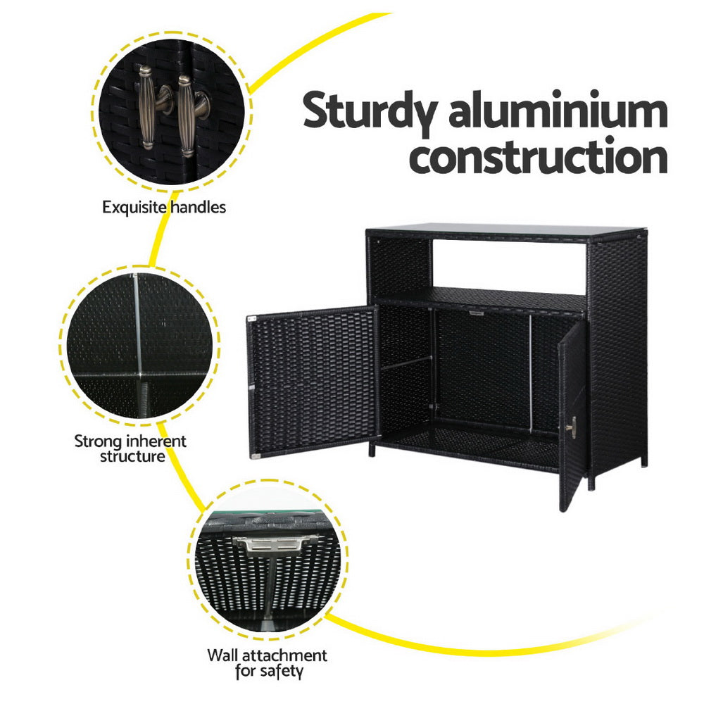 Gardeon Outdoor Storage Cabinet Box Garage Wicker Shed Tools Shelf Chest Garden-Furniture > Outdoor > Outdoor Storage Boxes-PEROZ Accessories