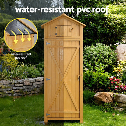 Gardeon Outdoor Storage Cabinet Cupboard Folding Table Tool Organizer Shed Adjustable-Furniture &gt; Office &gt; Storage Cabinets-PEROZ Accessories