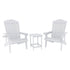 Gardeon Outdoor Table and Chairs HDPE Adirondack Beach Chair Sun Lounge Patio Furniture Garden White-Furniture > Outdoor > Outdoor Chairs-PEROZ Accessories
