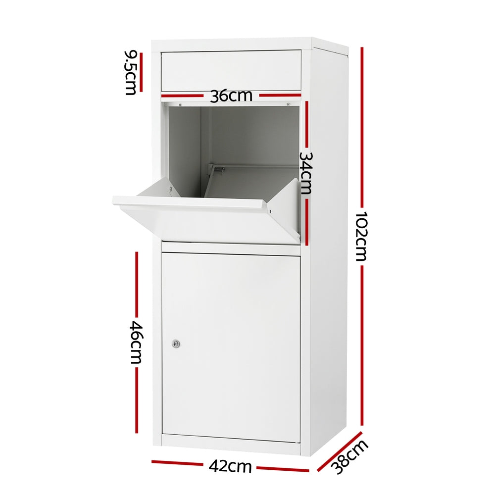 Gardeon Parcel Letterbox Drop Box Package White-Commercial &gt; Packaging &gt; Postage Satchels &amp; Boxes-PEROZ Accessories