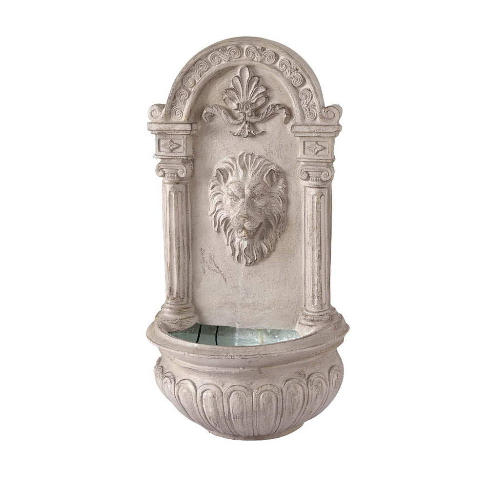 Gardeon Solar Fountain Water Feature Wall Mount Garden Fountains 77CM Beige-Home &amp; Garden &gt; Fountains &gt; Fountains &amp; Ponds-PEROZ Accessories