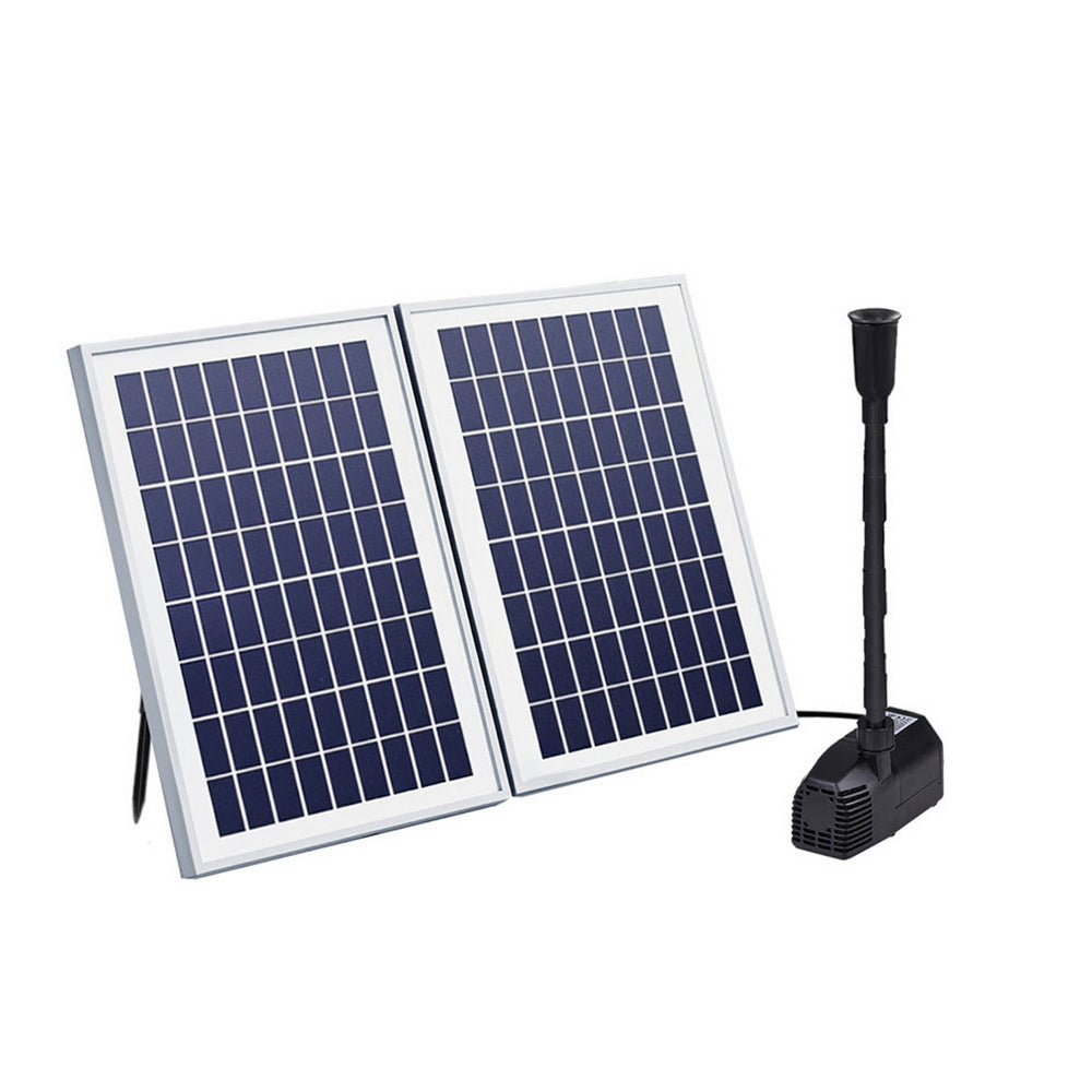Gardeon Solar Pond Pump Submersible Water Fountain Kit with 2 Panels 1600L/H-Tools &gt; Pumps &gt; Pool Pumps-PEROZ Accessories