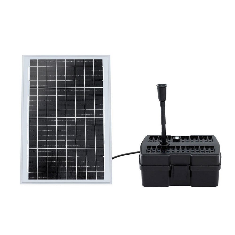 Gardeon Solar Submersible Water Pond Fountain Pump with Filter Box 6FT 1190L/H-Home &amp; Garden > Fountains > Fountain &amp; Ponds Accessories-PEROZ Accessories