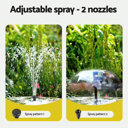 Gardeon Solar Submersible Water Pond Fountain Pump with Filter Box 6FT 1190L/H-Home &amp; Garden > Fountains > Fountain &amp; Ponds Accessories-PEROZ Accessories