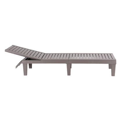 Gardeon Sun Lounge Adjustable Recliner Patio Outdoor Furniture Lightweight Grey-Furniture > Outdoor > Outdoor Sofas &amp; Lounge Sets-PEROZ Accessories