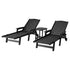 Gardeon Sun Lounge Lounger Beach Chair HDPE Patio Outdoor Furniture with Wheels Black-Furniture > Outdoor > Outdoor Chairs-PEROZ Accessories