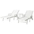 Gardeon Sun Lounge Lounger Beach Chair HDPE Patio Outdoor Furniture with Wheels White-Furniture > Outdoor > Outdoor Chairs-PEROZ Accessories