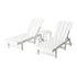 Gardeon Sun Lounge Lounger Table and Chairs Beach Chair Adirondack HDPE Patio Outdoor Furniture Wheels White-Furniture > Outdoor > Outdoor Chairs-PEROZ Accessories