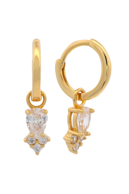 GEORGINI MIDNIGHT VELVET ASTERIA HOOP EARRINGS GOLD-PEROZ Accessories