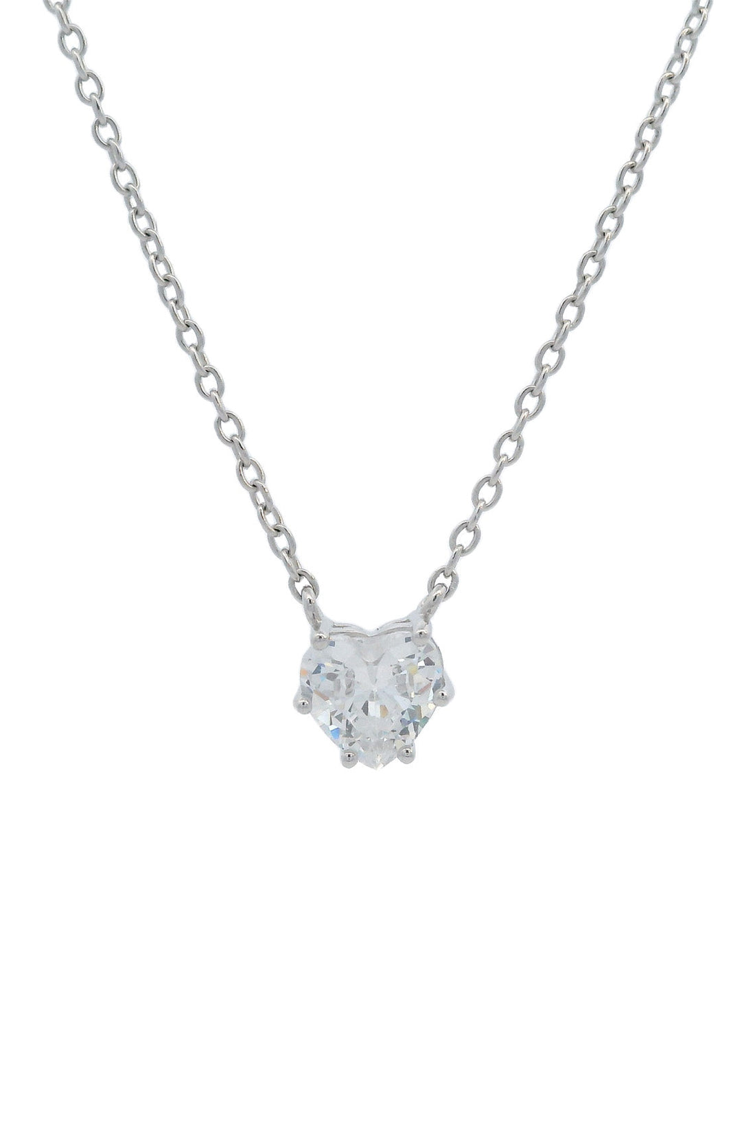 GEORGINI MIDNIGHT VELVET BABY HEART NECKLACE SILVER-PEROZ Accessories