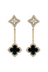 GEORGINI MIDNIGHT VELVET BLACK AGATE FAIRWATER DROP EARRINGS GOLD-PEROZ Accessories