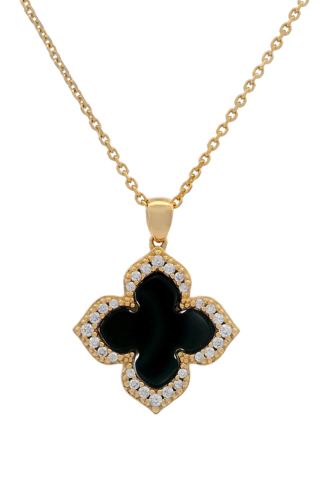 GEORGINI MIDNIGHT VELVET BLACK AGATE FAIRWATER PENDANT GOLD-PEROZ Accessories