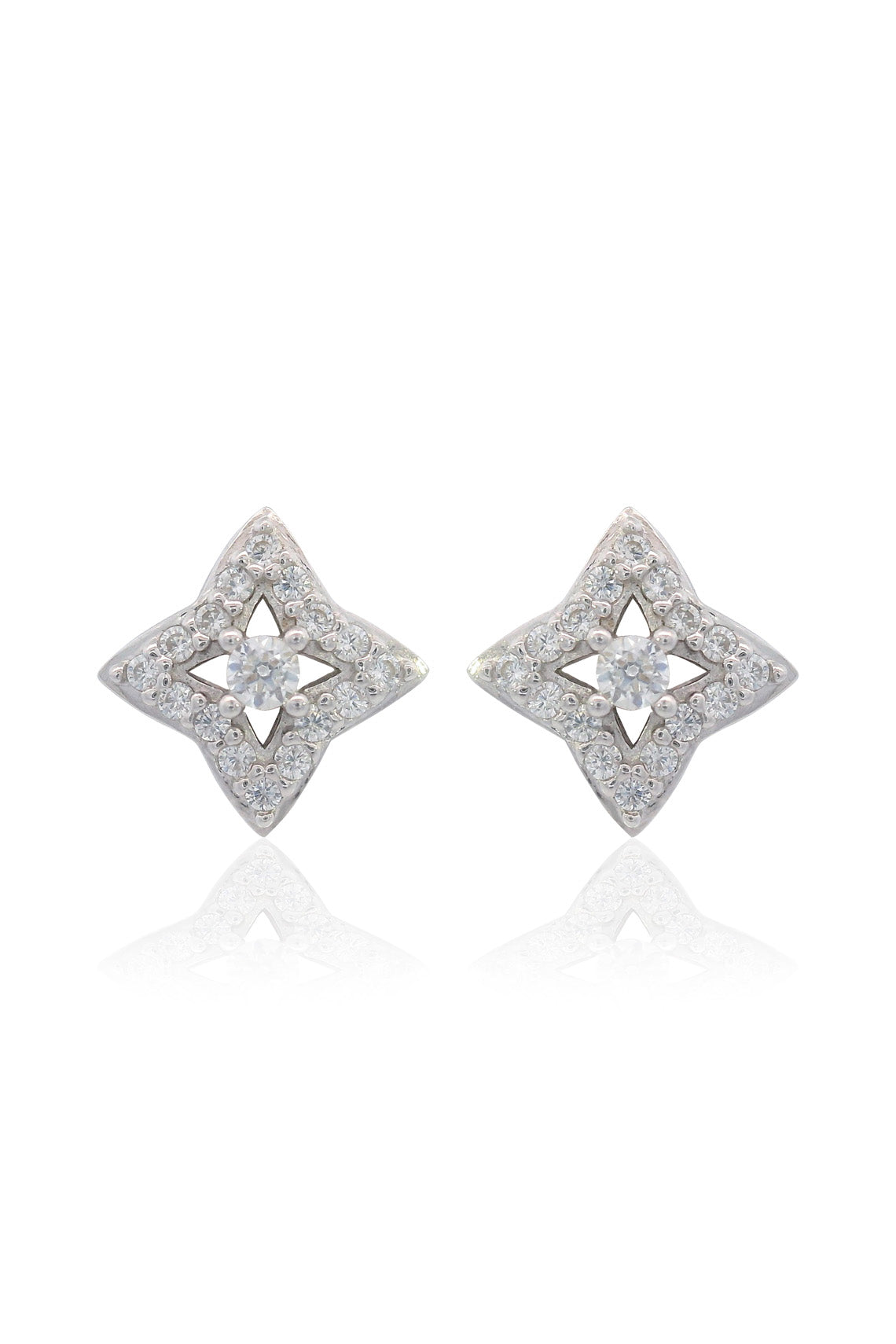 GEORGINI MIDNIGHT VELVET FAIRWATER PETITE EARRINGS SILVER-PEROZ Accessories