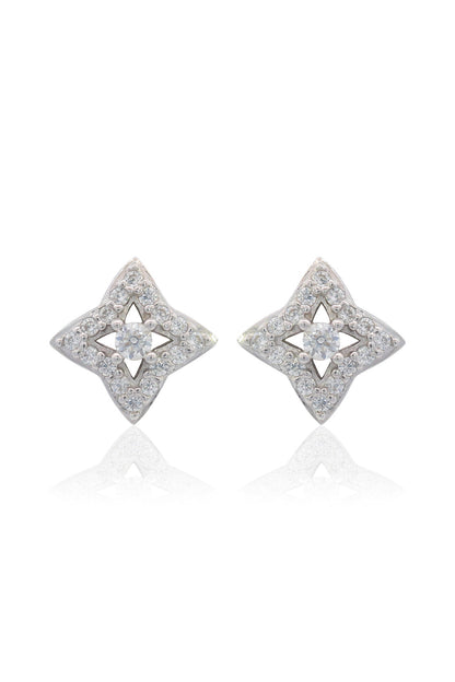 GEORGINI MIDNIGHT VELVET FAIRWATER PETITE EARRINGS SILVER-PEROZ Accessories