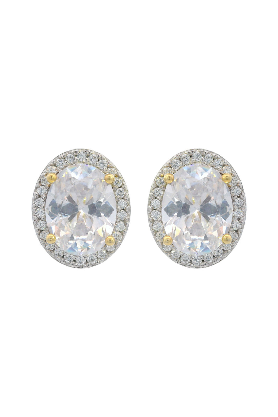 GEORGINI MIDNIGHT VELVET LIMITED EDITION SELENE TWO-TONE MOONLIGHT OVAL EARRINGS-PEROZ Accessories