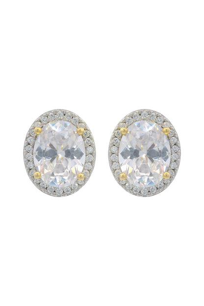 GEORGINI MIDNIGHT VELVET LIMITED EDITION SELENE TWO-TONE MOONLIGHT OVAL EARRINGS-PEROZ Accessories