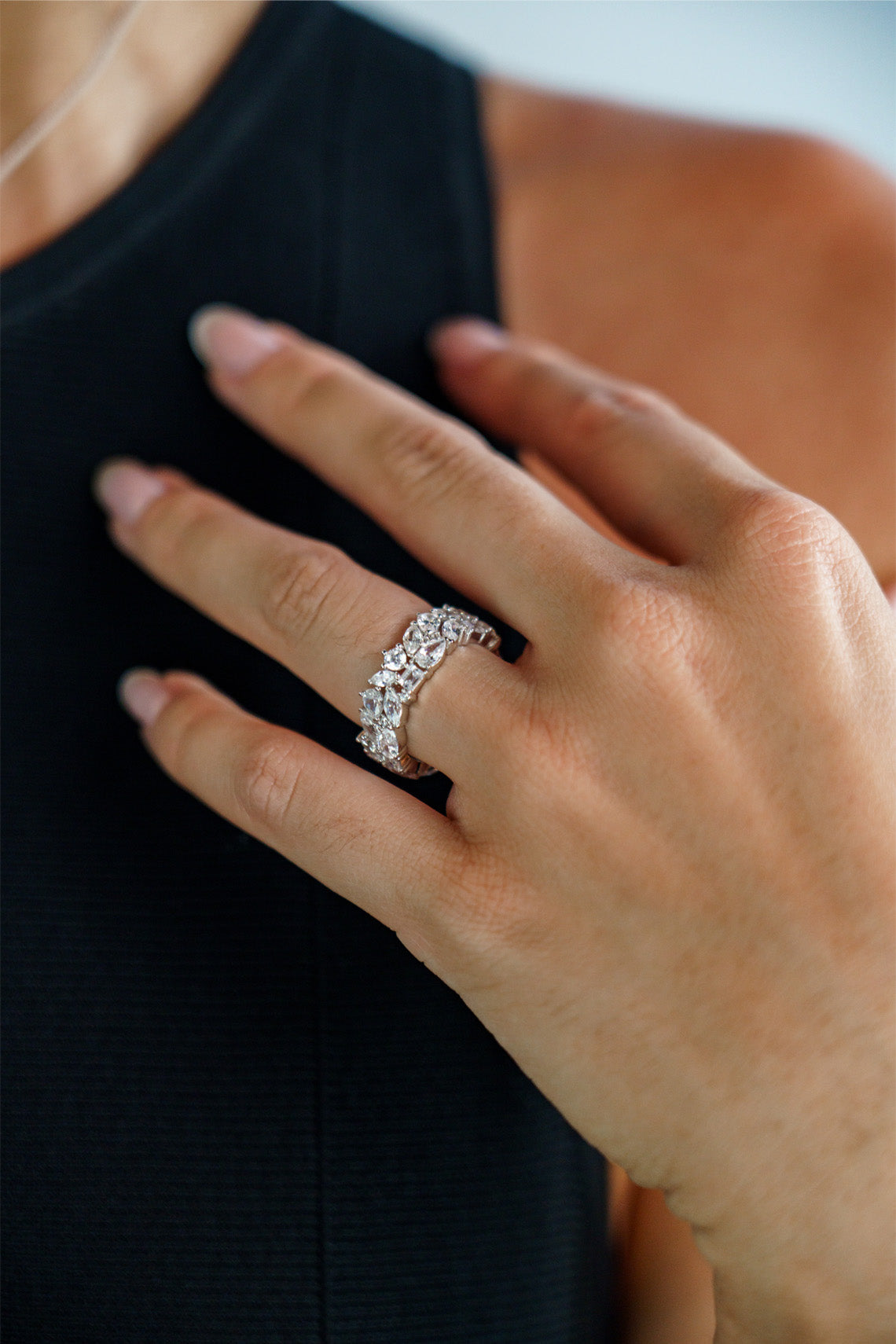 GEORGINI MIDNIGHT VELVET LIMITED EDITION STARLIGHT RING SILVER-PEROZ Accessories