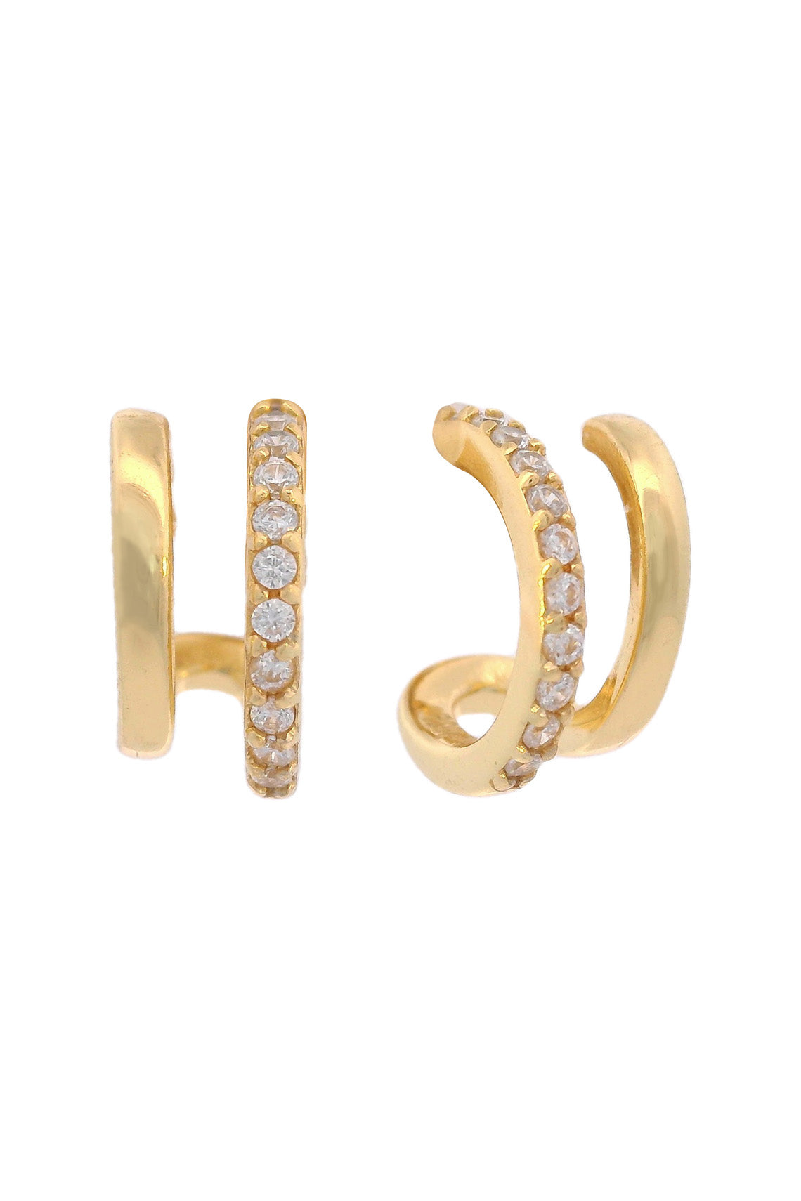 GEORGINI MIDNIGHT VELVET RATRI DOUBLE EARRING GOLD-PEROZ Accessories