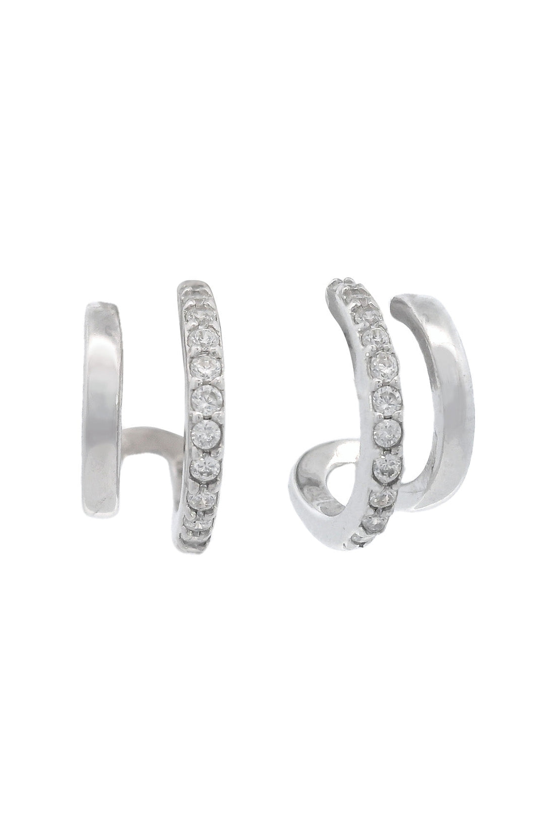 GEORGINI MIDNIGHT VELVET RATRI DOUBLE EARRING SILVER-PEROZ Accessories