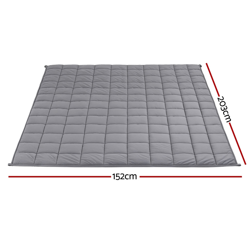 Giselle 11KG Weighted Blanket Adults Kid Anti Anxiety Gravity Blankets Sherpa Fleece-Home &amp; Garden > Bedding > Blankets &amp; Throws-PEROZ Accessories