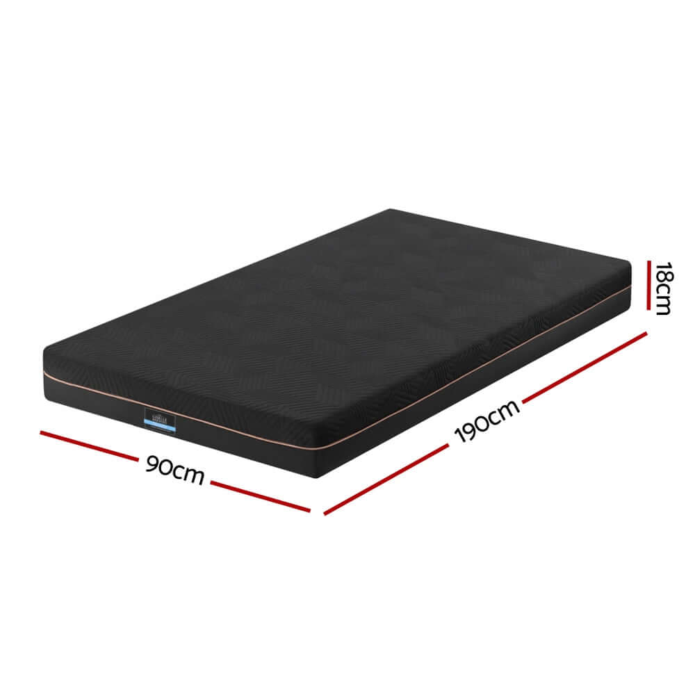 Giselle 18cm Memory Foam Mattress Green Tea Foam Cool Gel Foam Mattresses Single-Home &amp; Garden > Bedding > Pillows-PEROZ Accessories