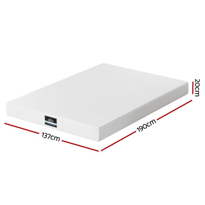 Giselle 20cm Memory Foam Mattress Green Tea Double-Furniture > Mattresses > Double Mattress-PEROZ Accessories