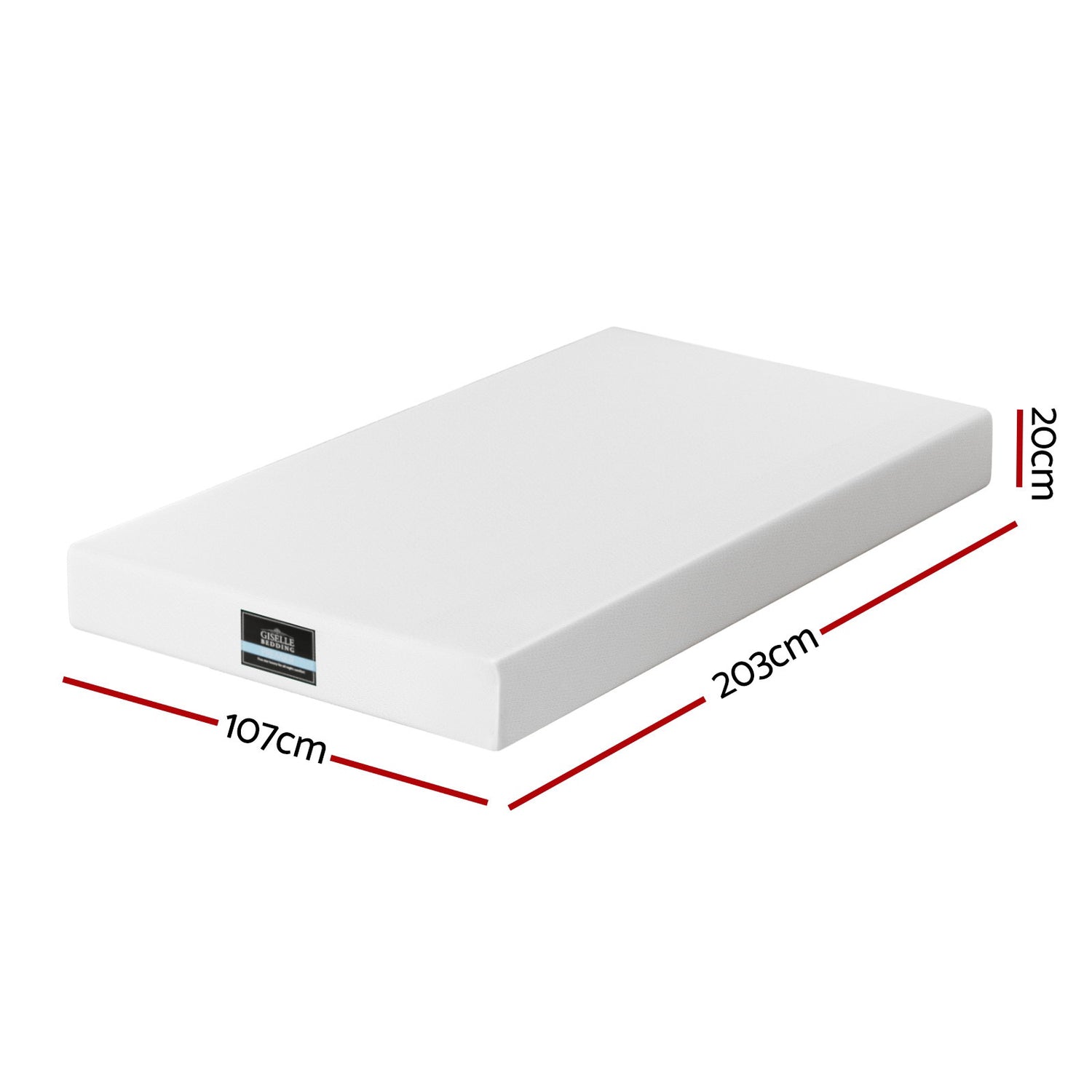 Giselle 20cm Memory Foam Mattress Green Tea King Single-Furniture > Mattresses > King Single Mattress-PEROZ Accessories