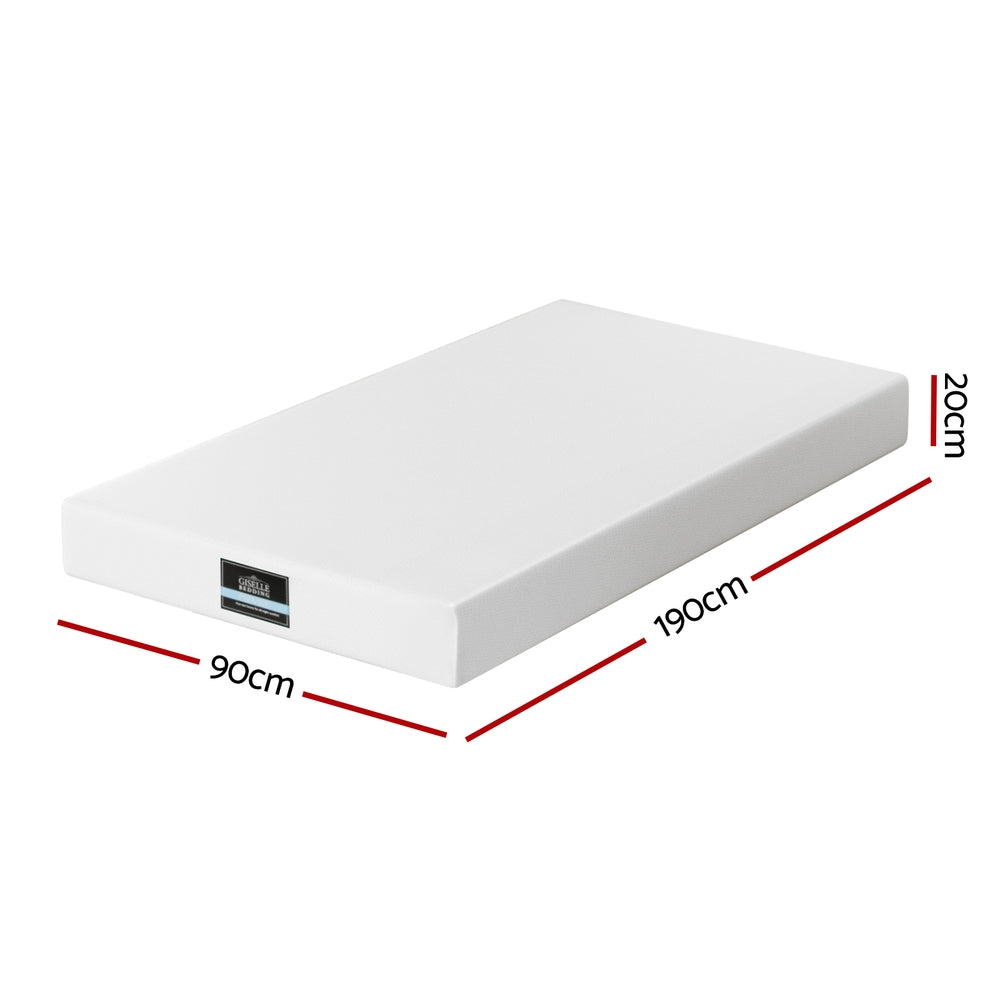 Giselle 20cm Memory Foam Mattress Green Tea Single-Furniture > Mattresses > Single Mattress-PEROZ Accessories