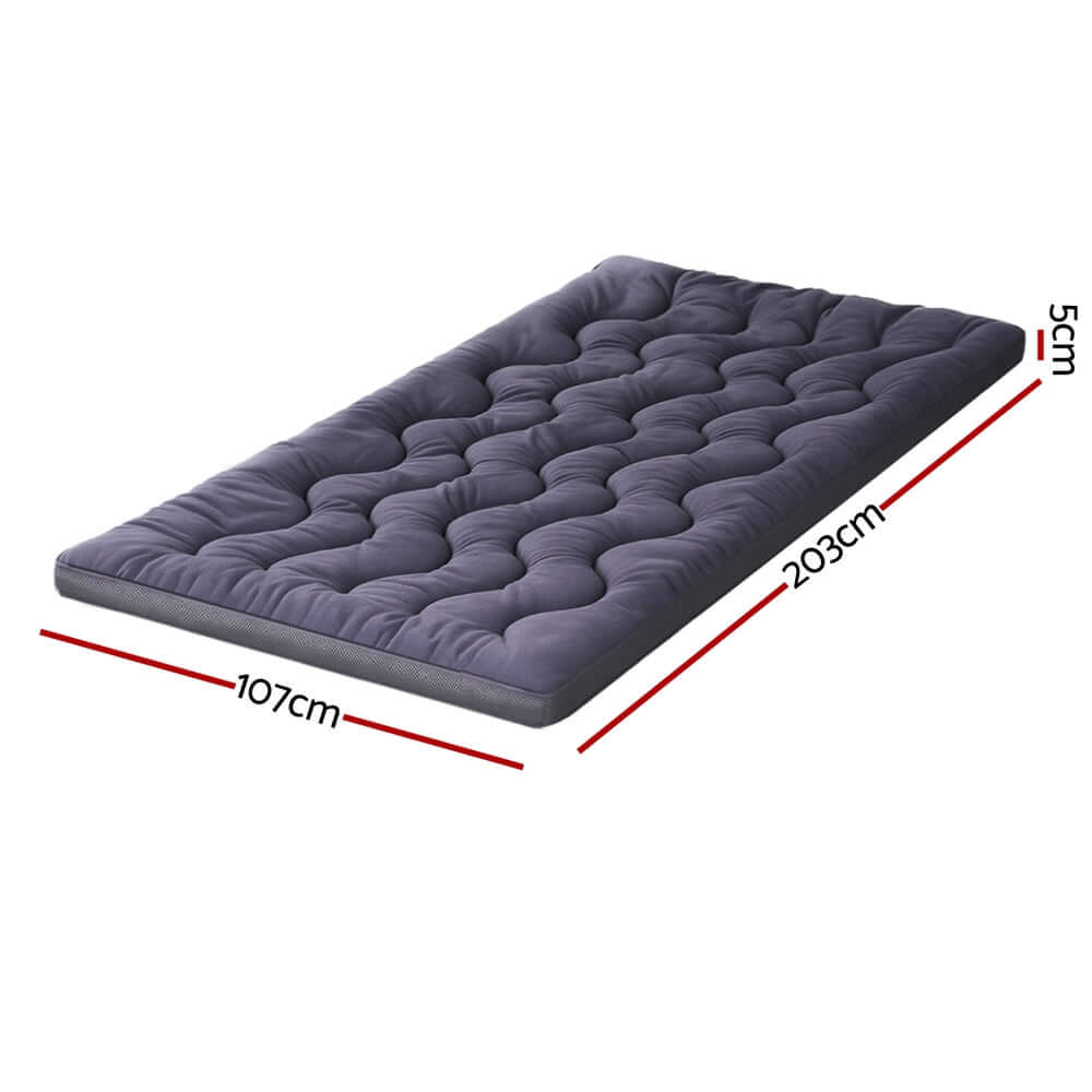 Giselle 5cm Mattress Topper Pillowtop toppers Bamboo Charcoal King Single-Furniture &gt; Mattresses &gt; Mattress Toppers-PEROZ Accessories