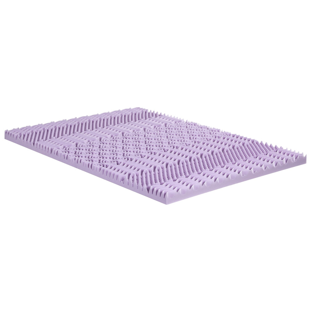 Giselle 8cm Memory Foam Mattress Topper Lavender Infused Bamboo Cover 7-Zone King-Furniture &gt; Mattresses &gt; Mattress Toppers-PEROZ Accessories